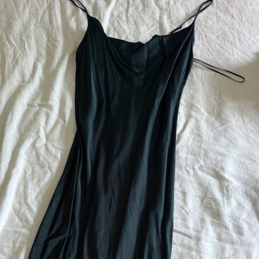 Zara Dark Green slip dress